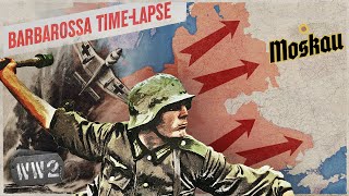 Operation Barbarossa TimeLapse Map  Eastern Front 19411942  WW2 [upl. by Omar]