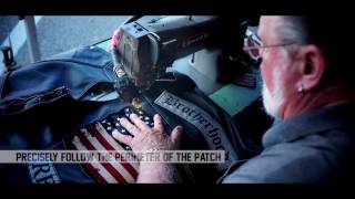 Sewing Biker Patches Onto Motorcycle Leather [upl. by Sedecram]