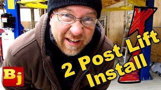 How To Install a TwoPost Car Lift The Ultimate Man Cave Gets a Lift [upl. by Issiah689]