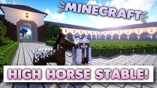 Minecraft Horse Farm Tour  High Horse Stable Build [upl. by Berkly]