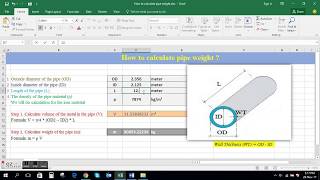 How to calculate pipe weight [upl. by Aikkin]