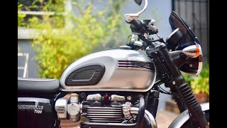 Four Simple Triumph T120 Bonneville Upgrades [upl. by Ailecara522]