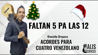 Faltan 5 pa las 12 Acordes para cuatro venezolano Prof Alis Cruces [upl. by Vonny]