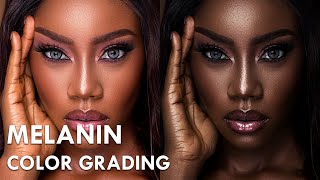 MELANIN SKIN TONE COLOR GRADING IN PHOTOSHOP [upl. by Snook]