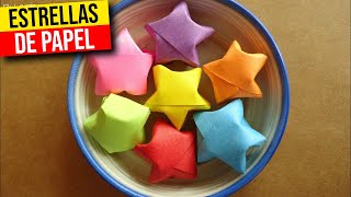 🌟 COMO hacer ESTRELLITAS DE PAPEL🌟HaunterMake [upl. by Achilles967]