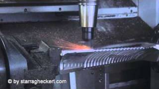 Machining of an inconel turbine blade using ceramic tooling on a Starrag LX 251 [upl. by Oribel]