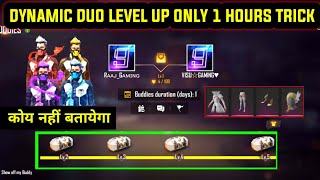 How to complete Dynamic Duo Level Fast In Free Fire  Dynamic Duo Level Up Fast Trick  RajGaming [upl. by Ahsinnod]