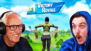 Teaching MY DAD Fortnite [upl. by Lahcym70]