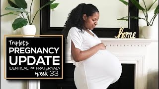 Triplets 33 Week Pregnancy Update  Identical or Fraternal [upl. by Lontson]