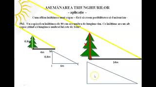 Asemănarea triunghiurilor  aplicații practice [upl. by Leda753]