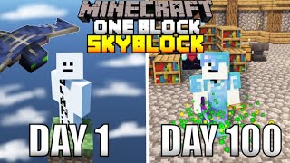 I Spent 100 Days In One Block Minecraft And Heres What Happened [upl. by Macdermot]