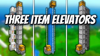 3 Item Elevators  Minecraft Tutorial 121 [upl. by Oicelem824]