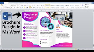 Printable Creative Brochure Design Using Microsoft Office Word Brochure Leaflet Flyer Design [upl. by Monjo]