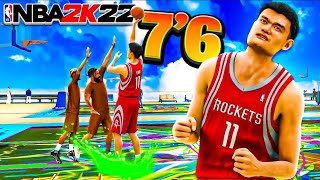 This 7’6 “YAO MING” BUILD is OVERPOWERED in NBA 2K22 [upl. by Cissej374]