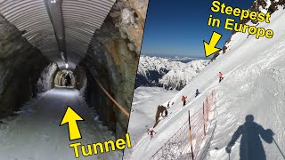 The TUNNEL RUN in Alpe DHuez How to Ski it [upl. by Dayiz]