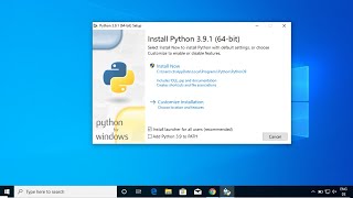 How to Install Python 391 on Windows 10 [upl. by Shelley]