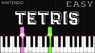 Tetris Theme  EASY Piano Tutorial [upl. by Napoleon]