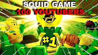 ASI GANE 100K ROBUX EN UN SQUID GAME CON 100 YOUTUBERS [upl. by Edge]