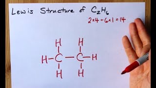 Lewis Structure of C2H6 ethane [upl. by Casaleggio]