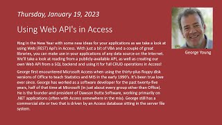 Using Web APIs in Access [upl. by Ciprian]