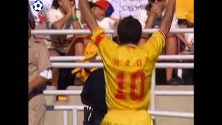 Gheorghe Hagi Goal  World Cup 1994  Group A  Colombia  Romania 13  34 [upl. by Ricki]