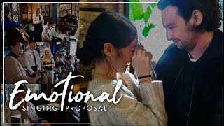 Emotional Flash Mob Proposal in Restaurant [upl. by Edaw]