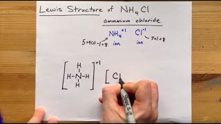 Lewis Structure of NH4Cl Ammonium chloride [upl. by Lemrej479]