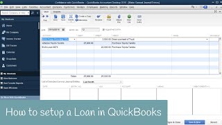 How to setup a Loan in QuickBooks [upl. by Hanad544]