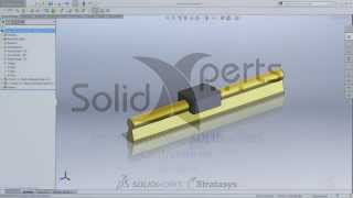 Contraintes glissière nouveauté dans SOLIDWORKS  Avril 2015 [upl. by Samtsirhc]