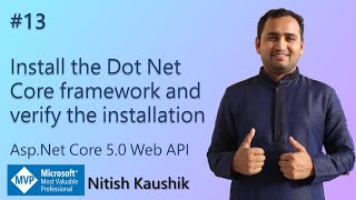 Install the Dot Net Core framework and verify the installation  AspNet Core Web API tutorial [upl. by Nonregla]