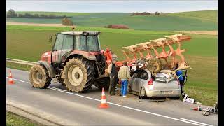 accident de tracteur [upl. by Elleinaj]