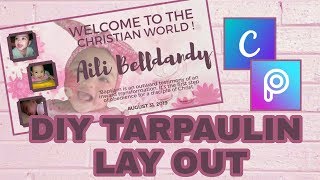 TARPAULIN LAY OUT USING PICSART AND CANVA APPDIY [upl. by Corso]