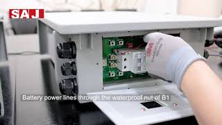 SAJ technical Instruction How to install B1 Battery [upl. by Aicatan]