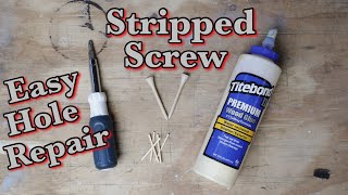 Stripped Wood Screw Easy Repair [upl. by Tillio]