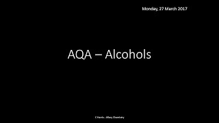 AQA 35 Alcohols REVISION [upl. by Morganne]