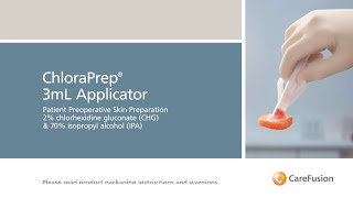 How to Use CareFusion ChloraPrep Applicator [upl. by Negaet]