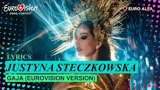 Justyna Steczkowska  Gaja  Lyrics  🇵🇱 Poland in Eurovision 2025 [upl. by Noryt]