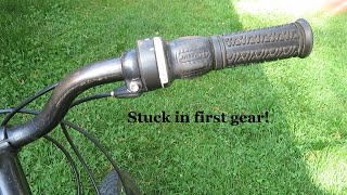 Bicycle Grip Shift Stuck Quick Fix without Replacing Cable [upl. by Anilef998]