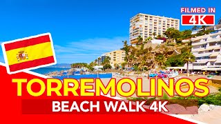 TORREMOLINOS SPAIN 🇪🇸Walking tour of Torremolinos Malaga Costa Del Sol Spain  4K Walk [upl. by Ahseinat]