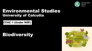 Environmental Studies CVAC1 Calcutta University Syllabus NEP Biodiversity [upl. by Berta803]