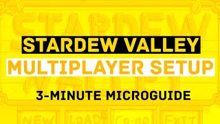 Stardew Valley Multiplayer SetUp Guide in 3 minutes [upl. by Atsirk]