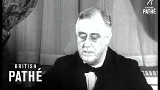 Roosevelt Speaking About Cancer Of Nazis And Aid To Britain 1940 [upl. by Cordi]