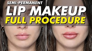 Lip liner tattoo  Permanent makeup on light skin  Eye Design New York [upl. by Asille274]