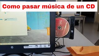 Como pasar música de un CD a mi computadora [upl. by Tranquada]