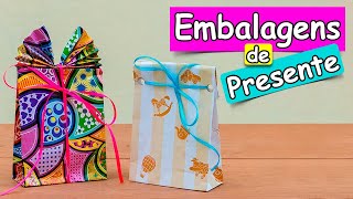 Como fazer EMBALAGEM PARA PRESENTE Super FÁCIL  Embrulho de presente  DIY [upl. by Rafaello]