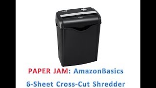 PAPER JAM AmazonBasics 6Sheet CrossCut Shredder B00HFJWKWK AS662C [upl. by Brandes229]