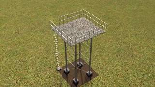 ElevatedOverhead Steel Water TankAnimation [upl. by Redlac996]