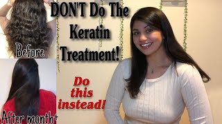 MUST KNOW keratin treatment 5 months review  DO THIS INSTEAD Form CURLS To STRAIGHT [upl. by Rettig]