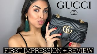 GUCCI MARMONT MINI BAG FIRST IMPRESSION amp REVIEW [upl. by Kraska]