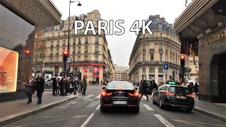 Paris 4K  Classic Paris Streets  Driving Downtown [upl. by Warga]